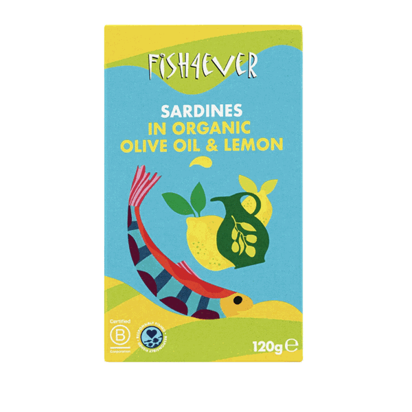 Whole Sardines In Organic Lemon & Olive Oil  from Fish 4 Ever 
