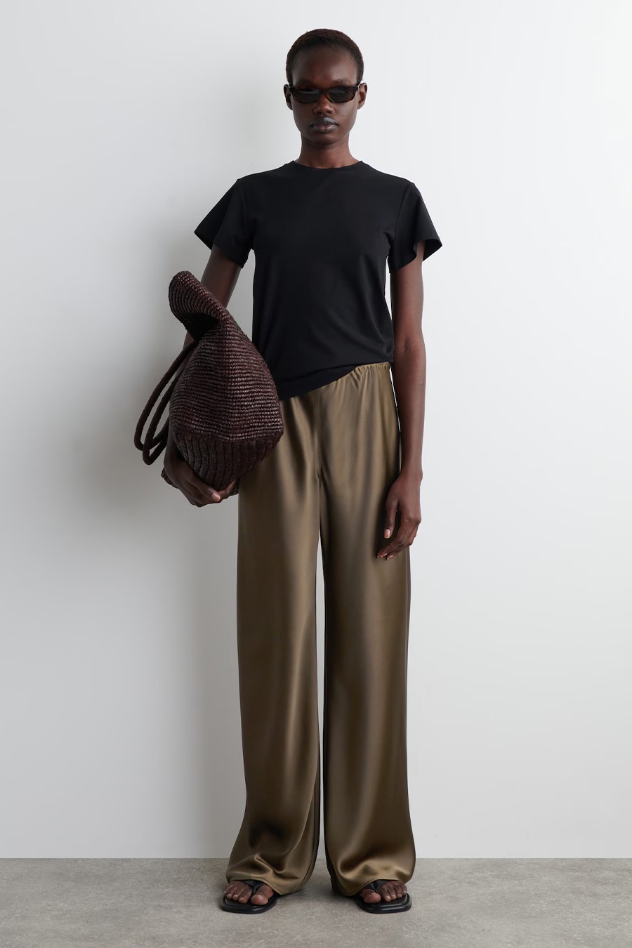 Satin Wide-Leg Trousers from COS
