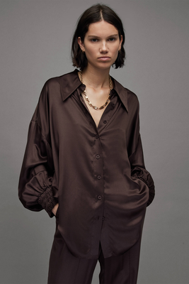 Charli Silk Blend Relaxed Fit Shirt  from AllSaints
