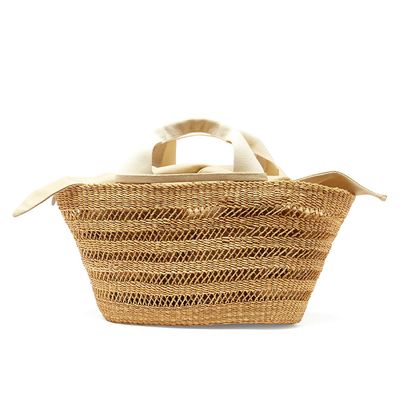 George Woven-Straw Tote Bag from Muuñ