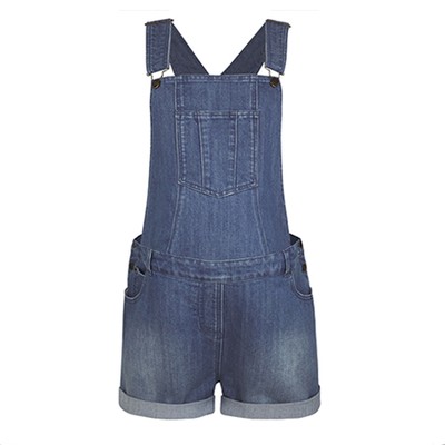 Light Wash Maternity Short Dungarees from JoJo Maman Bebe