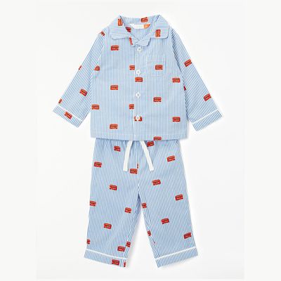 Baby Stripe Bus Print Pyjamas from John Lewis & Partners