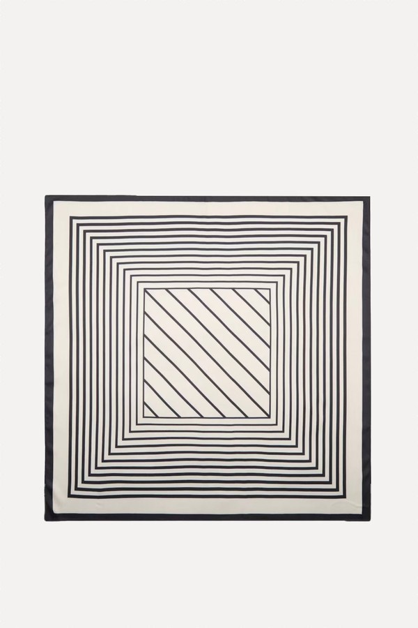 Geometric Stripe-Print Scarf from Mango