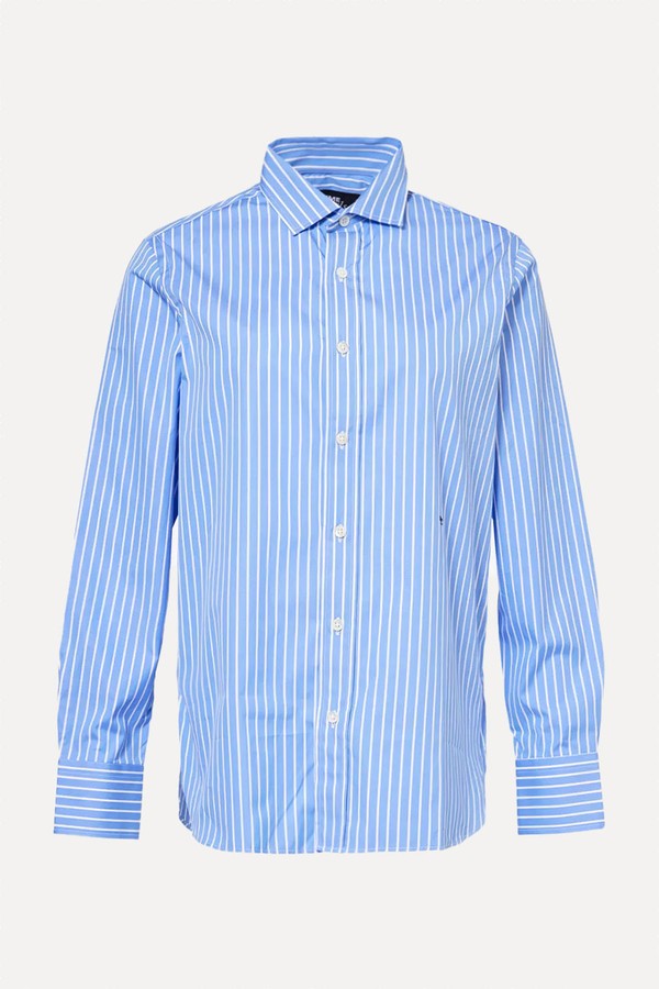 Classic Stripe Long-Sleeve Cotton Shirt from Hommegirls