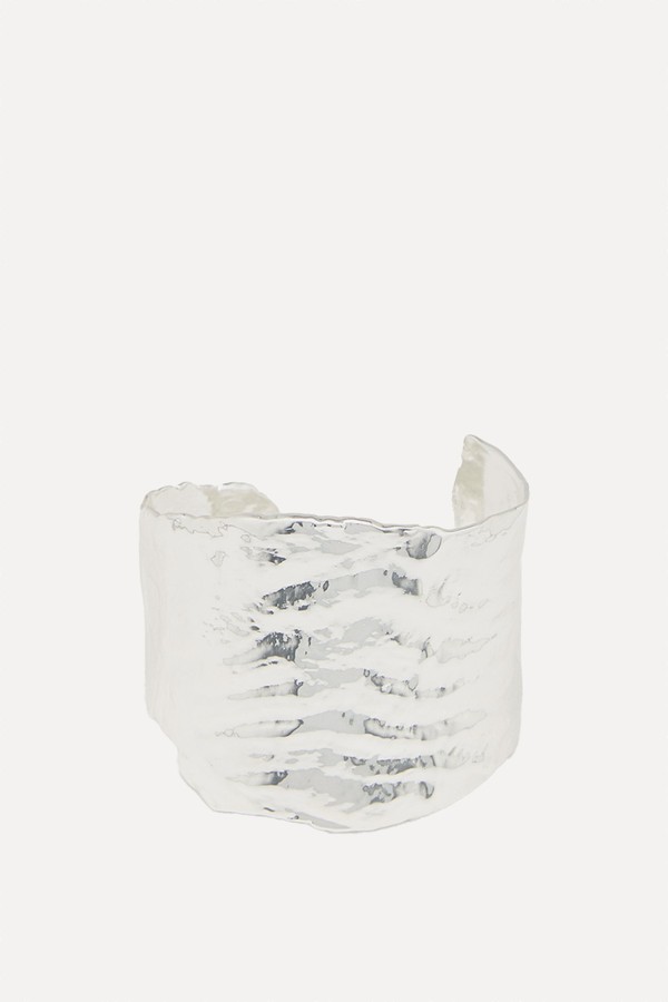 Wide Textured Bracelet