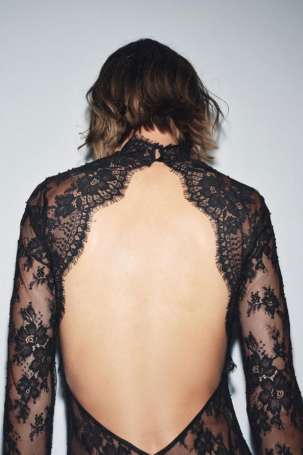 Lace Dress With Low Back