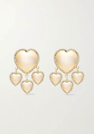 Oversized Crystal Clip Earrings from Alessandra Rich