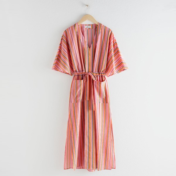 Striped Cotton Midi Dress from & Other Stories