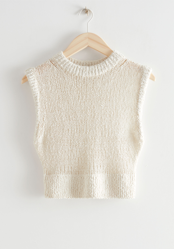 Boxy Silk Blend Vest