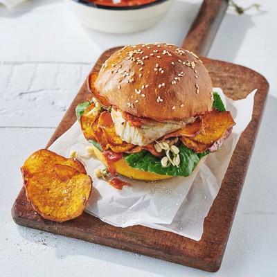 Sweet Potato Pollock Burger