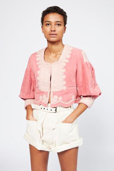 Amita Embroidered Cotton Velvet Jacket from Isabel Marant