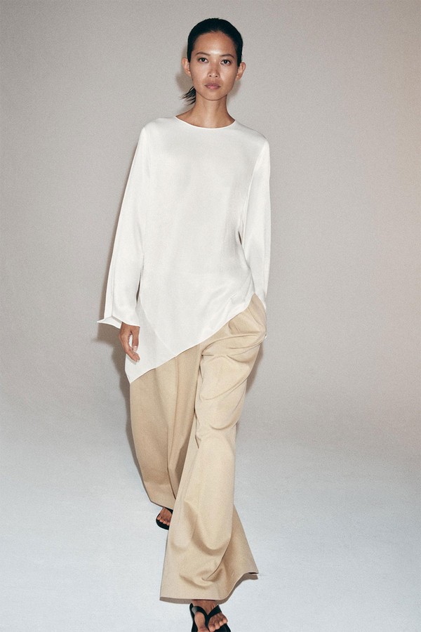 Asymmetric Satin Top