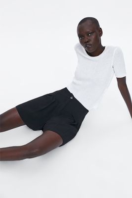 Loose-Fitting Bermuda Shorts With Button from Zara