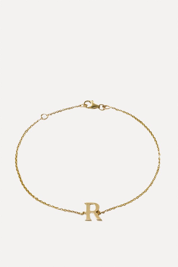 Personalised Gold Letter Bracelet from Roxanne First