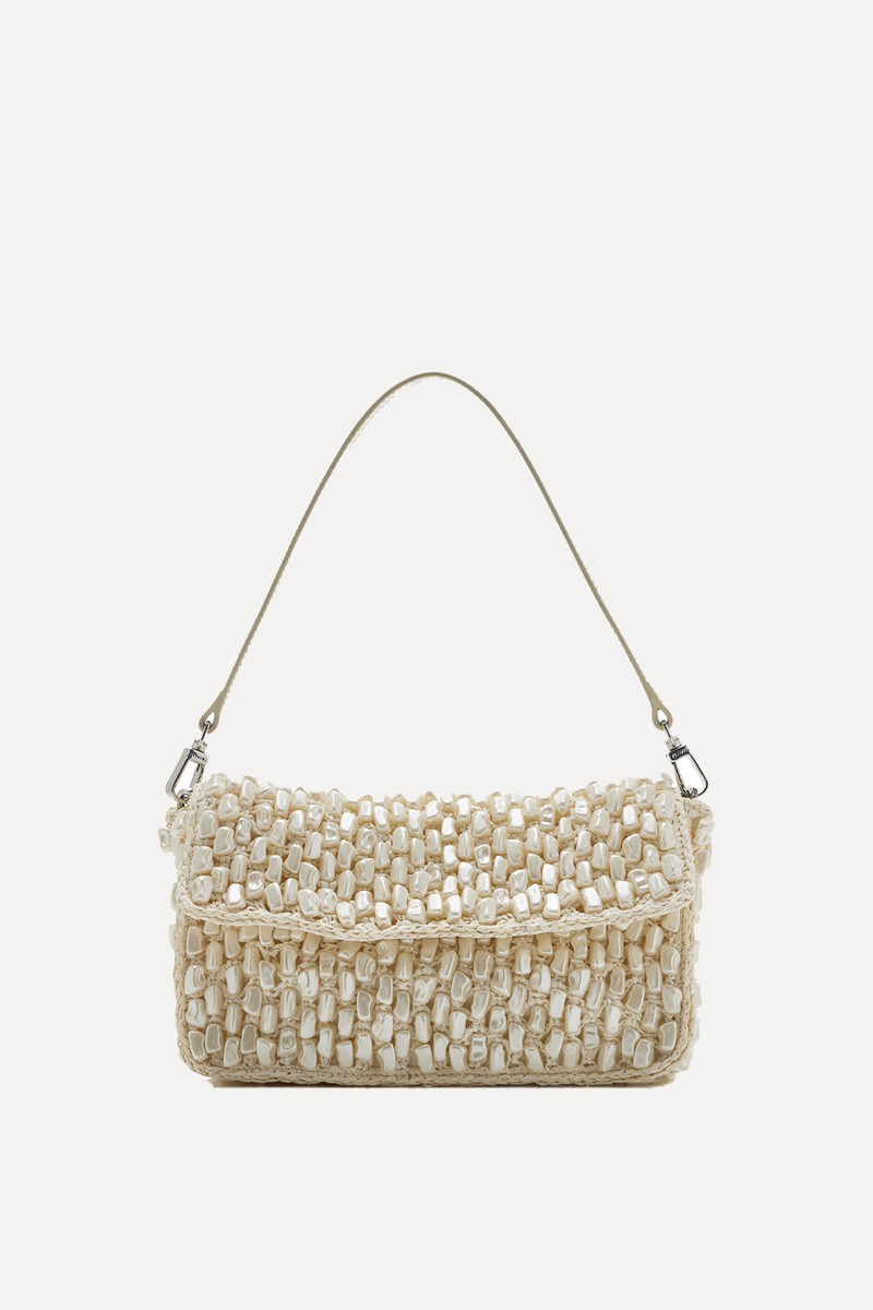 Timmy Shell-Detailed Crocheted Bag from Staud