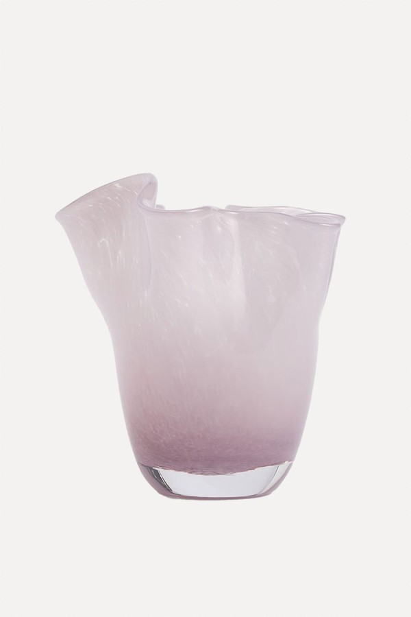 Small Cheena Glass Handkerchief Vase