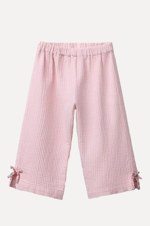 Textured Culottes With Bows