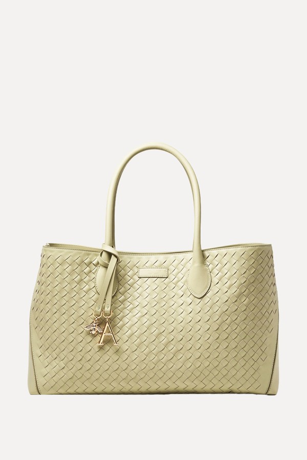London Woven Leather Tote