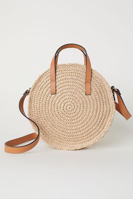 Round Paper Straw Handbag from H&M