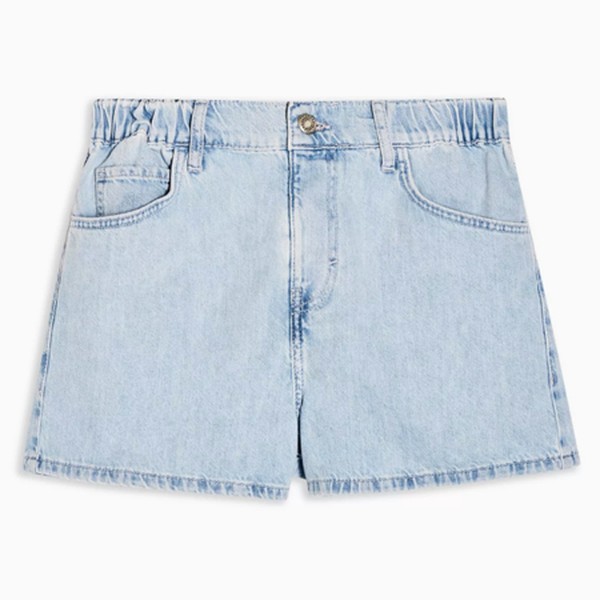 Bleach High Waisted Denim Pull On Shorts