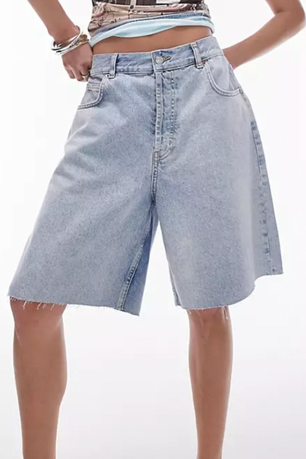 Denim Loose Fit Jorts from Topshop 