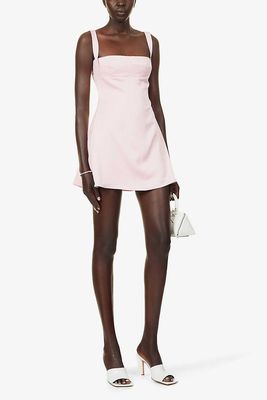 Kara Quilted-Stitch Satin Mini Dress from House Of CB