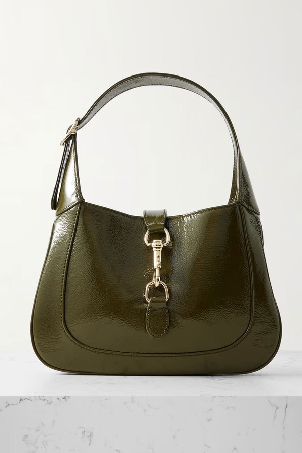 Jackie Small Patent-Leather Shoulder Bag from Gucci
