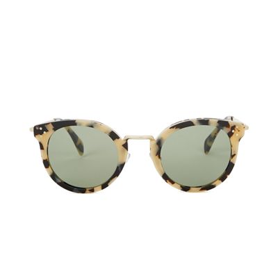 Tortoiseshell Round Frame Sunglasses from Céline