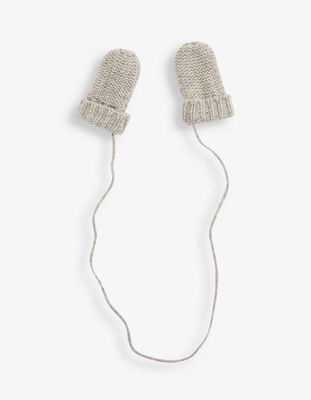 Knitted Mittens With String from Jojo Maman Bebe