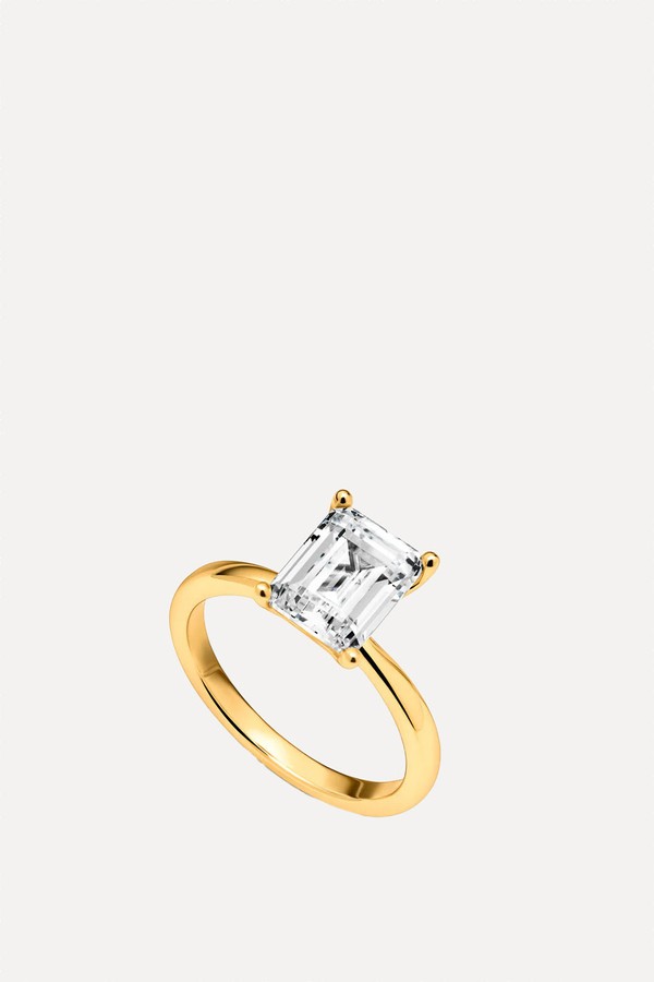 Emerald Cut Solitaire Ring