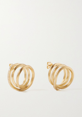 Swirl Gold-Plated Topaz Earrings from Completedworks