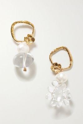Quartz & Pearl Earrings from Anita Berisha