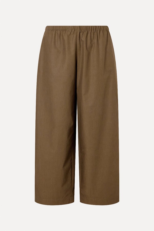 Roma Cotton-Poplin Wide-Leg Pants from KHAITE