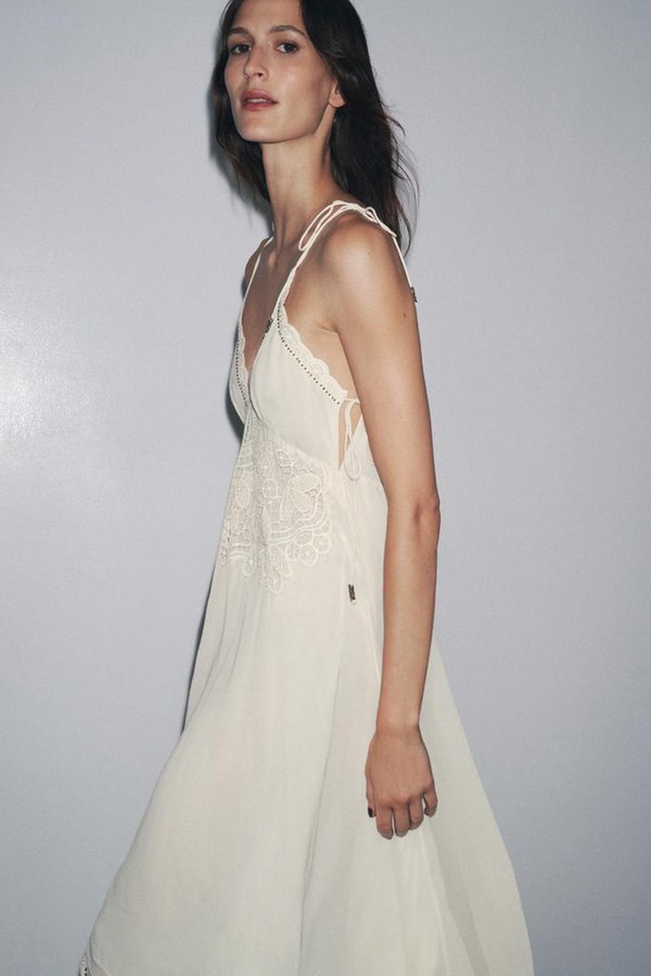 ZW Collection Asymmetric Crochet Dress from Zara