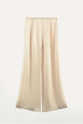Pleated Satin Trousers from Zara