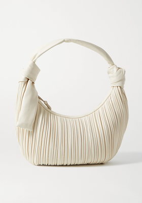 Neptune Knotted Pleated Leather Shoulder Bag from Neous