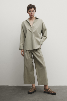 Technical Trousers With Darts  from Massimo Dutti