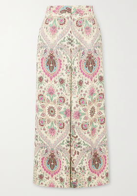 Paisley Print Crepe Wide-Leg Pants from Etro