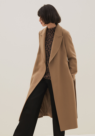 Belted Longline Coat With Cashmere from M&S