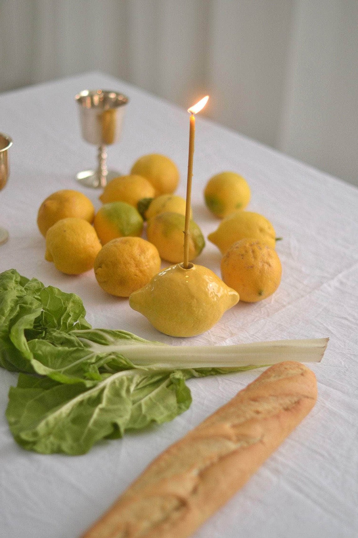 Ceramic Lemon Candle Holder from Diego Nine