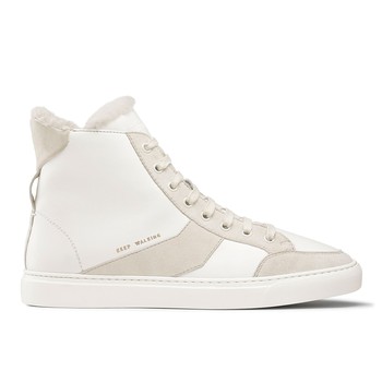 Winter Shearling-Lined Leather High Top Trainer from Me + Em