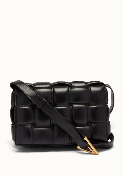 Cassette Intrecciato-Leather Crossbody Bag