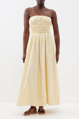 Abby Bandeau Neckline Cotton Blend Maxi Dress, £265 | Posse