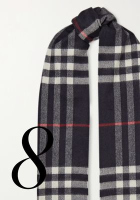 Fringed Checked Cashmere Scarf from Burberry