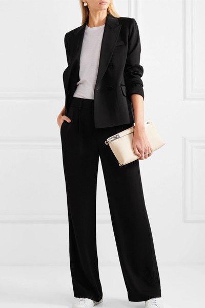 Satin Crepe Tuxedo Jacket from Vince