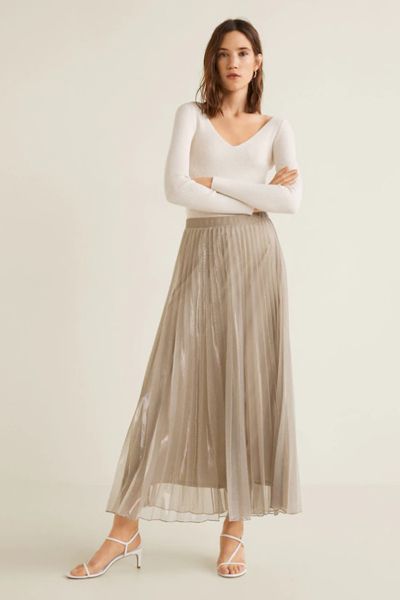 Pleated Midi Skirt from Mango