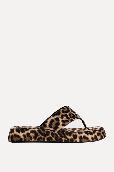 Animal Print Flatform Sandals from Zara