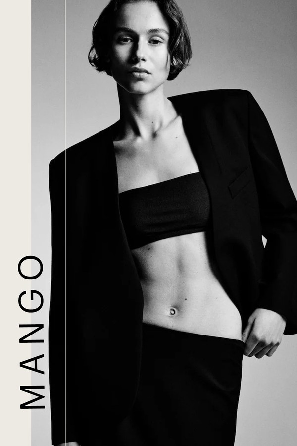 Padded Shoulder Blazer from Mango