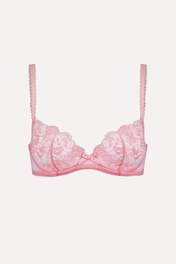 Jayce Floral-Embroidered Lace Plunge Bra from Agent Provocateur