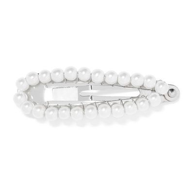 Silver-Plated Faux Pearl Hairclip from Lelet NY